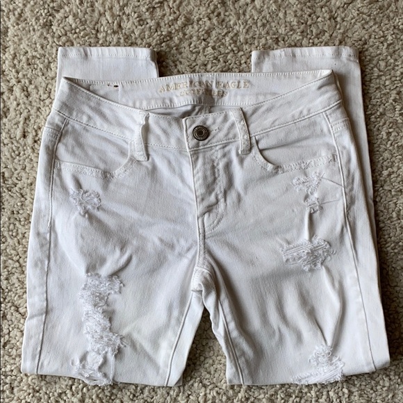 American Eagle Outfitters Denim - American Eagle Outfitters White Jegging Crop